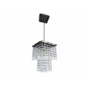 Ver imagem 1 de Lustre Pendente Aço Inox Cristais Acrílico Magnifico