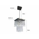 Ver imagem 3 de Lustre Pendente Aço Inox Cristais Acrílico Magnifico