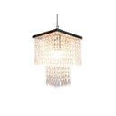 Ver imagem 4 de Lustre Pendente Aço Inox Cristais Acrílico Magnifico