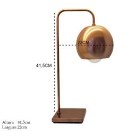 Abajur Gancho de Bolinha /Cobre - 2