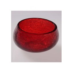 cachepot vela pashmina craquelado vermelha besha - 1