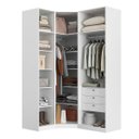 Ver imagem 4 de Closet sem Portas Modulado 3 Peças MDF Altezza Belmax:Branco