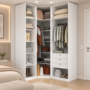 Ver imagem 1 de Closet sem Portas Modulado 3 Peças MDF Altezza Belmax:Branco