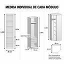 Ver imagem 3 de Closet sem Portas Modulado 3 Peças MDF Altezza Belmax:Branco