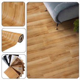 Piso Vinil 0,7mm Pvc em Manta Madeirado por Metro Quadrado Cor:216901 - 1