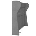 Ver mais imagens de Kit Cabeceira Cama Box Casal 195 Cm Madrid com Puff Recamier Santorini Bouclê Cinza - Lyam Decor