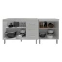 Ver imagem 3 de Armário Cozinha Gabinete Pia de 120 Cm Bruna e Balcão Jane para Forno Elétrico ou Microondas