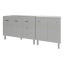 Ver imagem 4 de Armário Cozinha Gabinete Pia de 120 Cm Bruna e Balcão Jane para Forno Elétrico ou Microondas