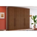 Ver imagem 1 de Guarda Roupa 4 Portas (2 Ripadas) e 4 Gavetas Grécia Cacau - Conquista