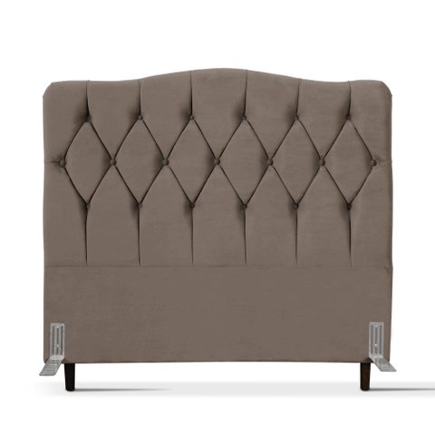 Cabeceira de Cama Box Queen 158 Cm Varsóvia Suede Veludo Marrom