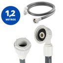 Ver imagem 1 de Mangueira Entrada Água Máquina De Lavar Universal 1,2m Metros Cinza | Ledmang