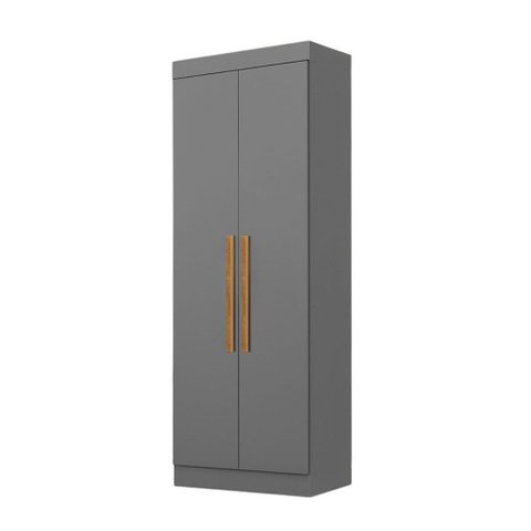 Guarda-roupa Solteiro Cecília 2 Portas Onix - Pnr Móveis