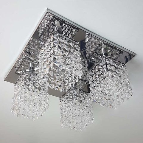 Lustre com cubos de pedras de cristais Asfour legtimos . Sala , quartos hall corredores