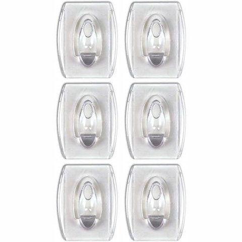 Mini Gancho Adesivo Command Transparente com 6