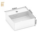 Ver imagem 2 de Cuba de Apoio Quadrada S/M 35x35 Design D3 Branco - CELITE