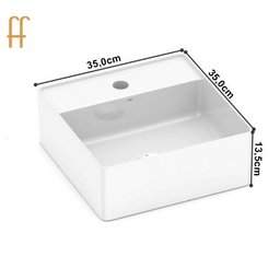 Cuba de Apoio Quadrada S/M 35x35 Design D3 Branco - CELITE - 2