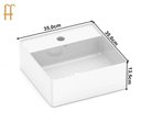 Ver imagem 2 de Cuba de Apoio Quadrada S/M 35x35 Design D3 Branco - CELITE