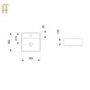 Ver imagem 5 de Cuba de Apoio Quadrada S/M 35x35 Design D3 Branco - CELITE