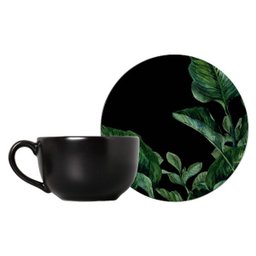 Jogo de Jantar Preto Leaves Decorado com 20 Peças Primeira Linha - 5