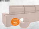 Ver imagem 6 de Sofá Brunello 2,30M Retrátil e Reclinável Velosuede Bege