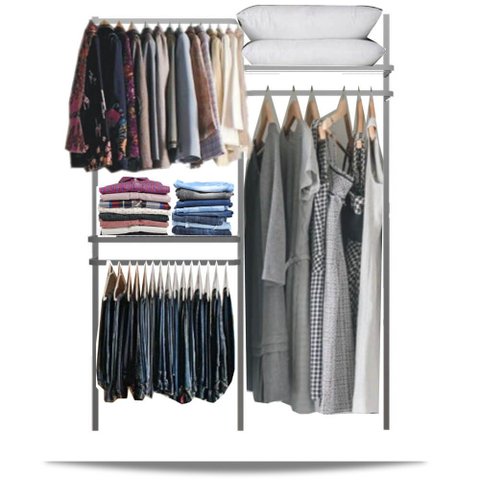Closet arara aramado trilho parede super resistente moderno 1,30 BR