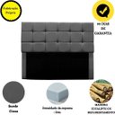 Ver imagem 4 de Cabeceira Cama Box Estofada Solteiro 90 Cm Costa Rica Suede:cinza