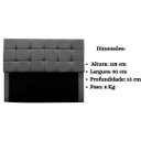 Ver mais imagens de Cabeceira Cama Box Estofada Solteiro 90 Cm Costa Rica Suede:cinza