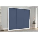 Ver imagem 1 de Guarda Roupa Casal 3 Portas de Correr e 4 Gavetas Porto Branco/azul - Politorno