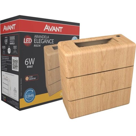 Arandela Interna Externa Rischi Marfim Avant 2 Facho 6w
