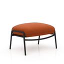 Ver imagem 4 de Kit Poltrona Cadeira Decorativa + Puf Serrana Zahav Estofado:Bouclé Terra Cota Detalhe Courino
