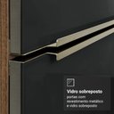 Ver imagem 5 de Kit Balcão + Cristaleira 70cm Rustic Preto Lux Madesa 01 Rustic Preto