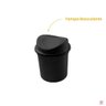 Lixeira Basculante 2,7 Litros Preta - Plasvale - 3