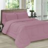 Jogo de Cama Casal 5 Peças com Edredom e Porta Travesseiros Rose Casa Dona - 1