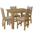 Ver imagem 1 de Kit Mesa de Jantar Bellagio 108x68 Cm com 4 Cadeiras Clara Freijo/savana