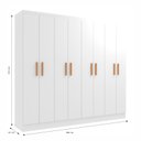 Ver imagem 3 de Móveis para Quarto Guarda-Roupa 8 Portas Paris Branco