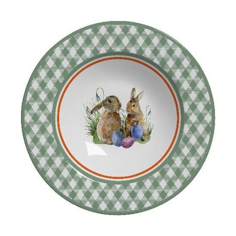 Jogo de Pratos Coelho Bunny Fundo com 6 Pcs Primeira Linha