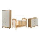 Ver imagem 2 de Quarto de Bebê Completo Berço 3 em 1 Guarda-Roupa Cômoda MDF Nina Espresso Móveis Off White/Amêndoa