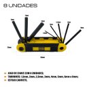 Ver imagem 2 de Kit 08 Chaves Hexagonais com Suporte Elite