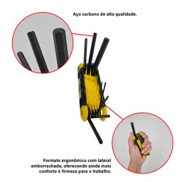 Kit 08 Chaves Hexagonais com Suporte Elite - 4