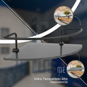 Ver imagem 3 de Kit Suporte Prateleira Porta Shampoo Condicionador Canto Banheiro Vidro Preto Fumê Único