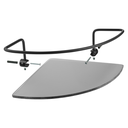 Ver imagem 5 de Kit Suporte Prateleira Porta Shampoo Condicionador Canto Banheiro Vidro Preto Fumê Único