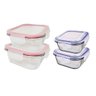 Kit Pote Refratário com Tampa Hermética e Travas Laterais 310ml e 780ml 4 Peças - Fratelli - 1