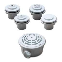 Kit Vinil 1 Aspiração 2 Retorno 1 Nivel 1 Drenos Abs Para Piscina - 1