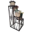 Ver imagem 7 de Floreira de Chão em Ferro Rústica Artesanal 04 Vasinhos de Flor