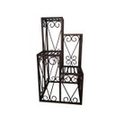 Ver imagem 4 de Floreira de Chão em Ferro Rústica Artesanal 04 Vasinhos de Flor