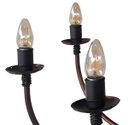 Ver imagem 3 de Lustre Grande Rustico Para Sala De Jantar Bola E Folhas