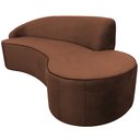 Ver mais imagens de Sofá Curvo 4 Lugares 230cm Eron Braço Direito Veludo Camel - Nexta Casa