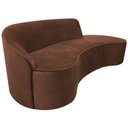Ver imagem 1 de Sofá Curvo 4 Lugares 230cm Eron Braço Direito Veludo Camel - Nexta Casa