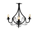 Ver imagem 6 de Lustre Preto Rustico Quatro Lâmpadas de Teto Decoração