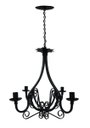 Ver imagem 4 de Lustre Preto Rustico Quatro Lâmpadas de Teto Decoração
